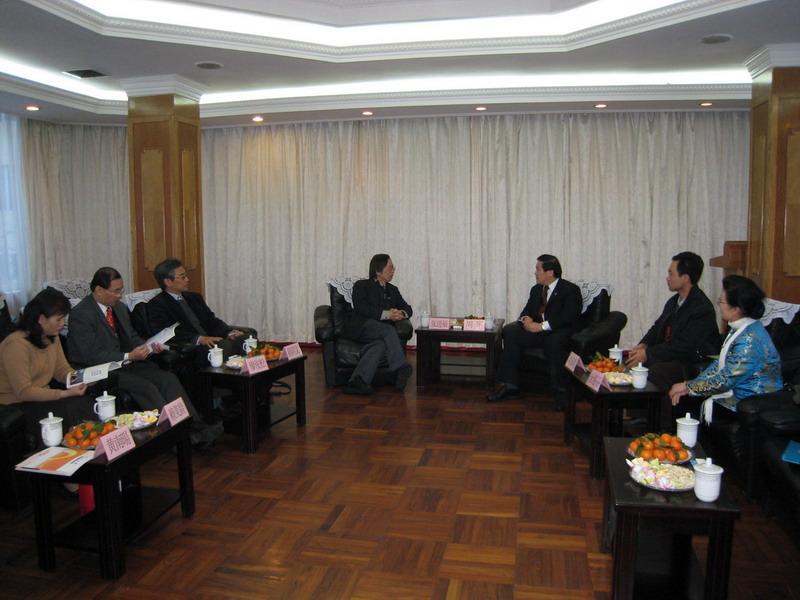 President of Chi Nan University from Taiwan visiting Jinan