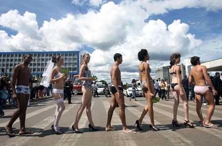 Brazilian 'Underwear Day' in Brasilia