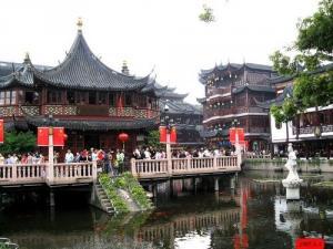 Travel at Town God   s Temple of Shanghai  Shanghai of China