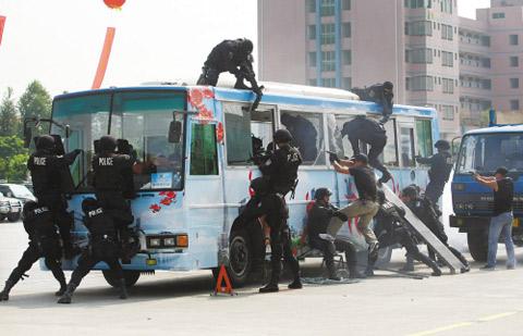 Anti-terror drill staged ahead of Asian Games