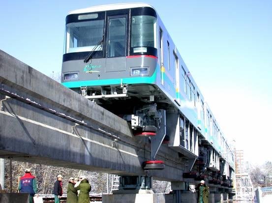 First monorail car roll out for Chongqing LRT