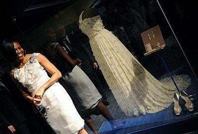 Michelle Obama's ball gown makes museum debut