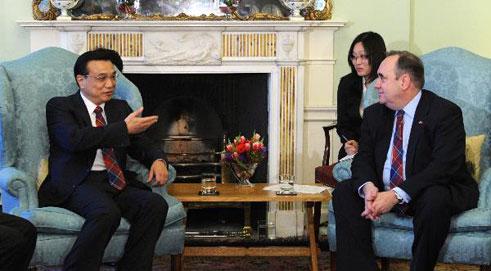 Chinese Vice Premier Meets British First Minister of Scotland to Upgrade Relations