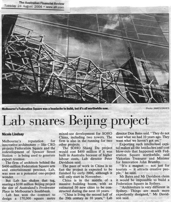 Lab snares Beijing project