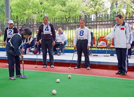 32 gate ball teams take part in Xinyu Gate Ball Contest
