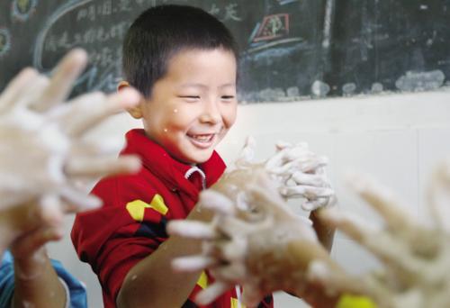 Washing hand on Global Handwashing Day