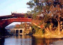 The north ravine bridge travels  Wenzhou of China