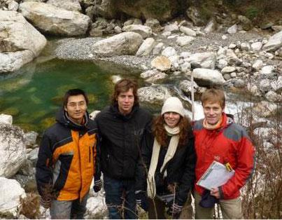 Four German Doctoral Students Work at CAS/CTGPC Xiangxi River Ecological Station