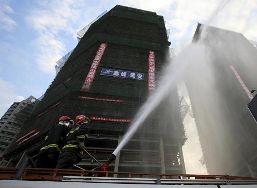 High-rise fire control drill