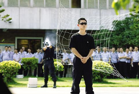 Police equipped with net guns to protect students