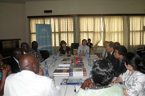 Prof. Yu Shicheng, President of SMU Visits Regional Maritime University, Accra, Ghana