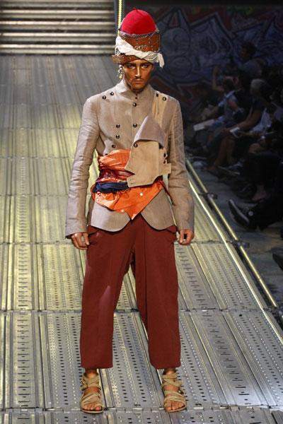 John Galliano men's Spring-Summer 2010 fashion collection in Paris