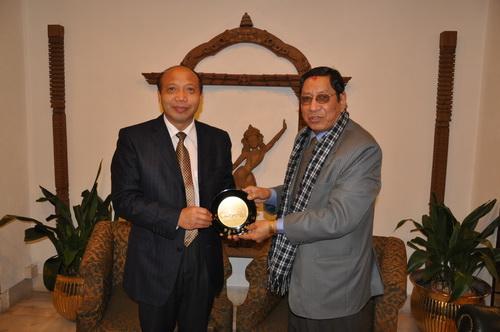 Vice President Jiang Shuzhuo Visiting Nepal