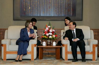 US House Speaker Nancy Pelosi Visits Tsinghua