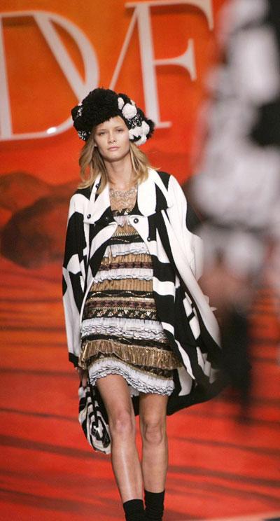 'Dress and Prints':Diane von Furstenberg collection show at New York Fashion Week