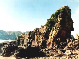 Travel in a pile of rock scenic spot of celestial being  Wenzhou of China