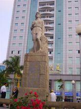 Red detachment of women statue travels  Sanya of China