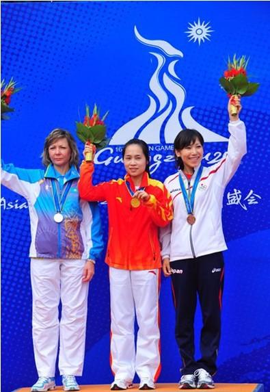 Wang Chengyi of Zhejiang won 3 championships at the Asian Games