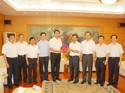 Li Wancai meets Director-General Song Jiahui and his group of Rescue & Salvage Bureau of Ministry of Transport