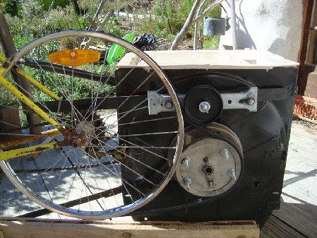 Pedal powered washing machine
