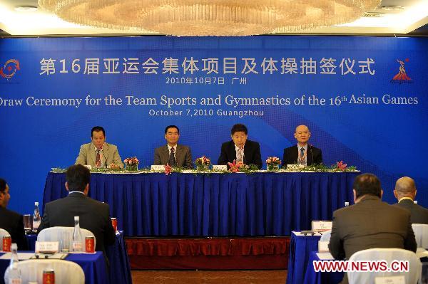 Draw ceremony for 16th Asian Games held in Guangzhou