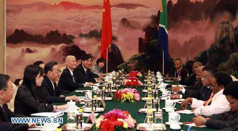China, South Africa Seek Stronger Legislative Ties
