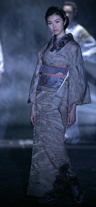 Japanese kimono designer Jotaro Saito at Japan Fashion Week