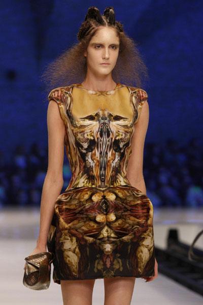 Alexander McQueen Spring/Summer 2010 women's collection at Paris Fashion Week