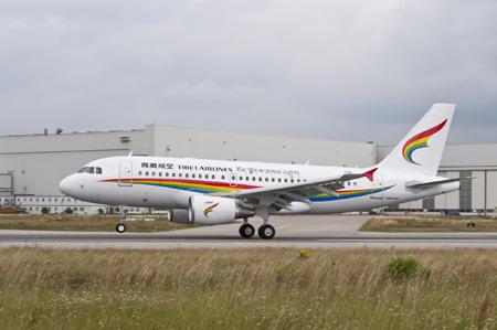Tibet Airlines receives first A319 from Airbus