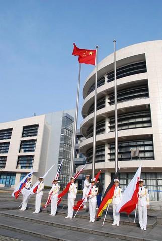 Flag-Raising is Held by International Classes