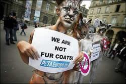 Anti-fur protesters bare all