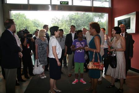 Governor General of Canada Michaelle Jean visited the Chengdu Panda Base