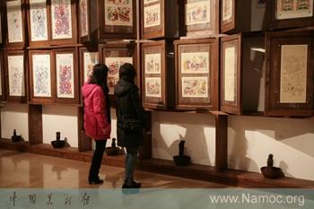 An exhibition is on display to show the research achievements on the rural cultural industry in Shandong province