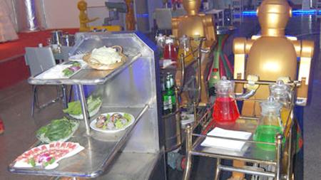 Robot Waitresses Serve Food in China