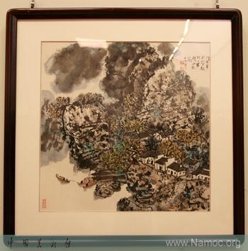 A landscape painting exhibition is on view to commemorate Chen Zuoding