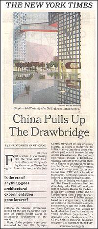 China Pulls Up the Drawbridge