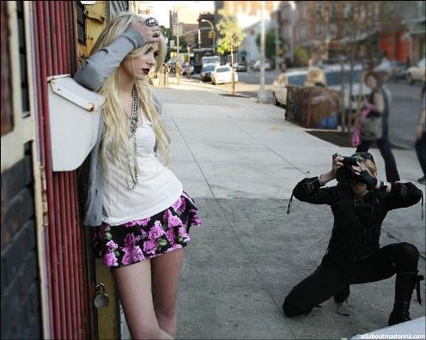 Taylor Momsen poses for Madonna's Material Girl clothing line