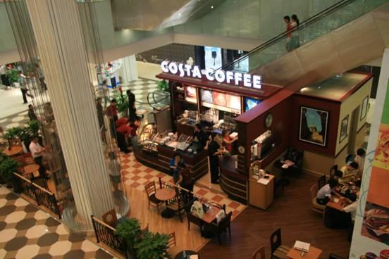 The first Costa Coffee Store opened in Shangdi, Beijing