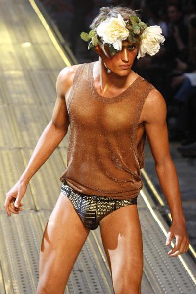 John Galliano men's Spring-Summer 2010 fashion collection in Paris