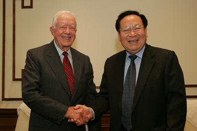 Former U.S. President Jimmy Carter Visits Tsinghua