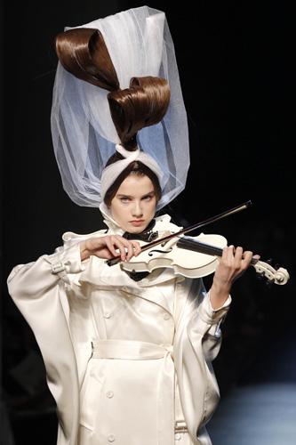 Vintage, stylish women at Jean-Paul Gaultier's Haute-Couture Show