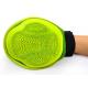 Durable 2 In 1 Cat Brush Glove Silicone Green Pets Bathing Custom Color Massage Shower