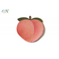 Diy Emoji Iron On Embroidered Patches Jeans Jacket Pink Peace Twill Background