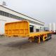 40 GP Container Flatbed Semi Truck Trailer With 4 Axles Mechanical Suspension
