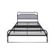 Bedroom Villa Industrial Iron Bed Frame Odm In Black Color