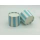 Round Muffin Baking Cups , Disposable Baking Cups Blue And White Mied Zebra Lines
