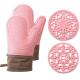 Silicone Heat Resistant Oven Mitts And Pot Holders Sets BBQ Baking Gloves