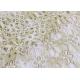 Polyester Lace Fabric With Floral Lace Designs Metallic Fabric For Fashion Garment