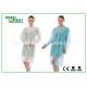 With Shirt Collar Knitted Cuff Disposable Lab Gowns Breathable Non Woven