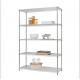 Classics 5 Tier Steel Wire Shelving Chrome Rack Unit In Work Place Commercial Grade